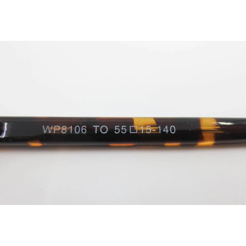 Tortoise Square Eyeglass Frames WP8106 TO 55-15-140 Brown Amber Eyewear